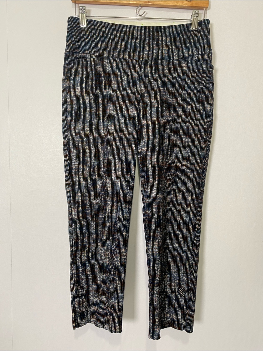 Swing Control Women's Capri Pants 8 Multicolor Button detail Comfy Casual Stretc